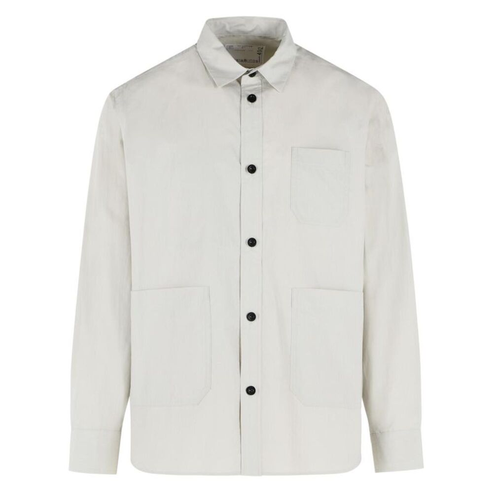 Sacai 'Typewriter' Light Beige Cotton Shirt Men
